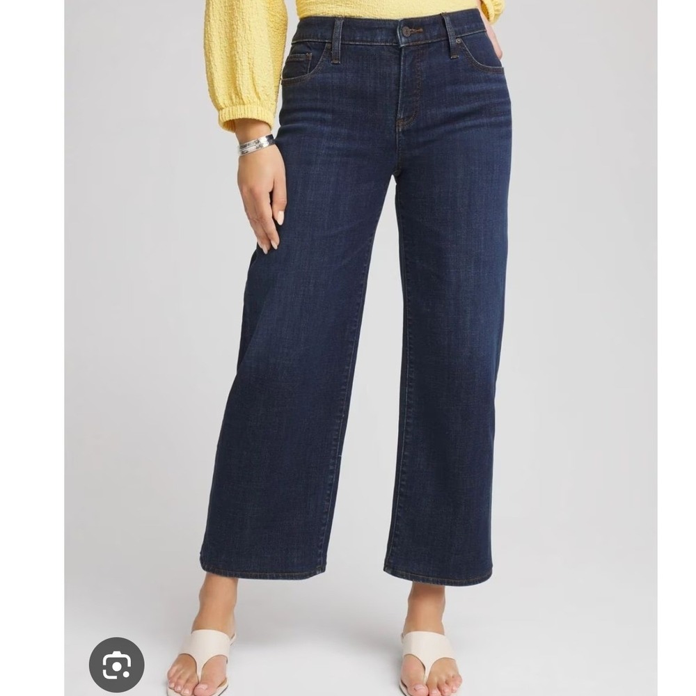 Chico's Dark Blue Wide Leg Jeans